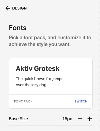 squarespace fonts